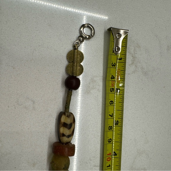 Vintage Handmade Artist Crafted Bead Necklace Stone Ceramic Hippie BoHo 19” - Picture 12 of 12